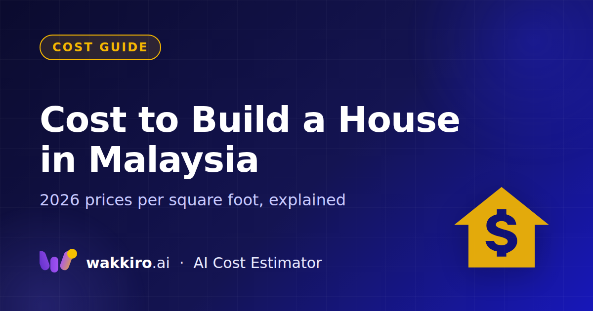 Cost to Build a House in Malaysia 2026 (Per Square Foot)
