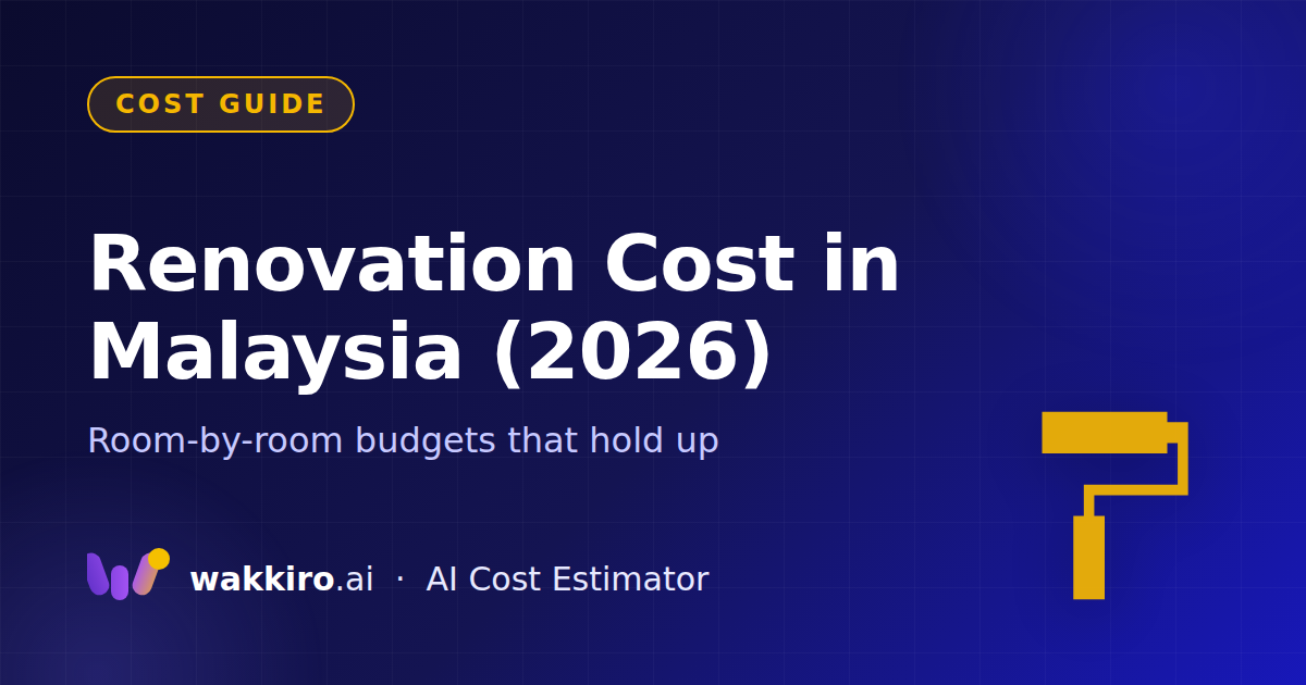 House Renovation Cost Malaysia 2026: Full Breakdown